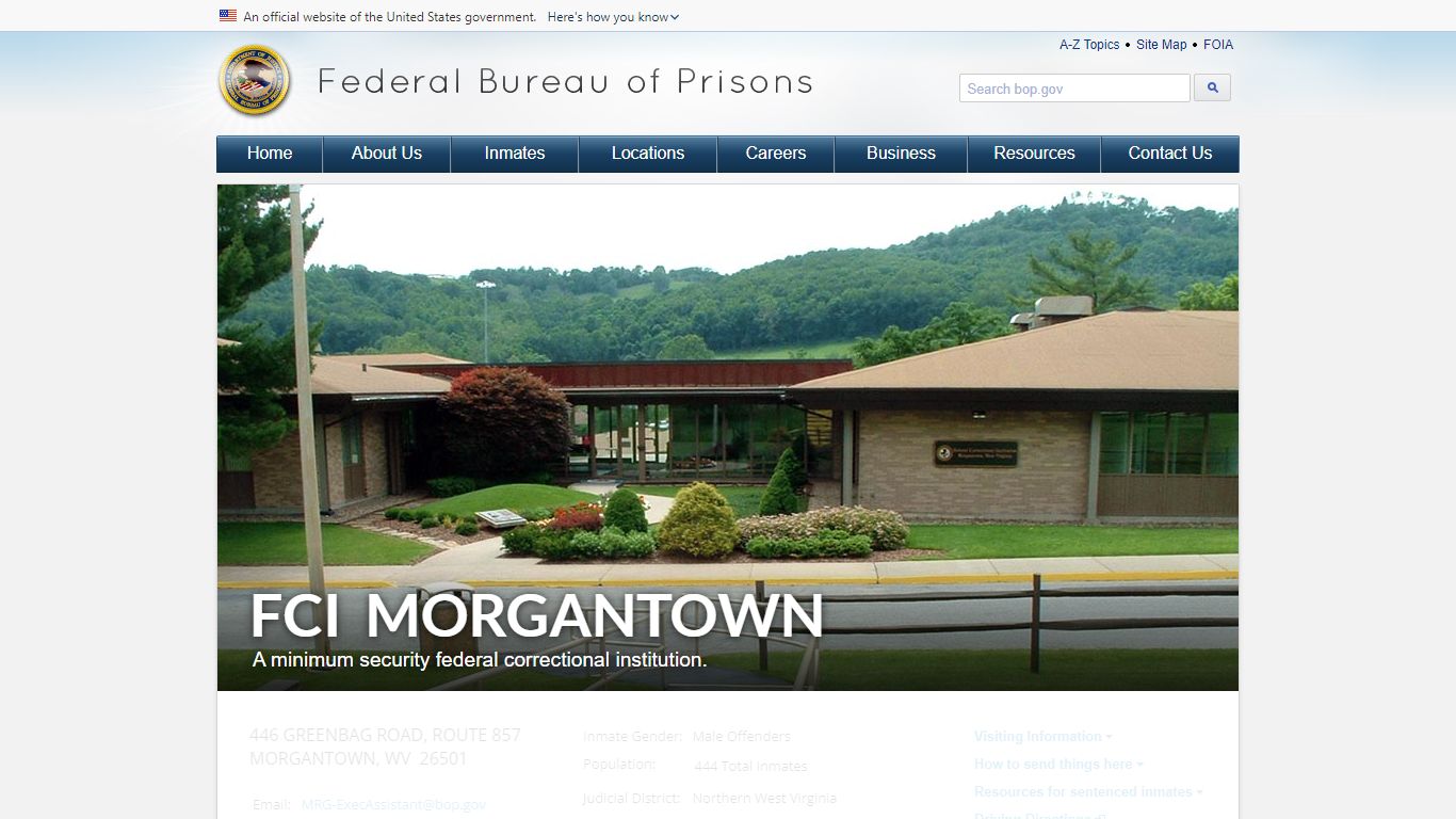 FCI Morgantown - Federal Bureau of Prisons